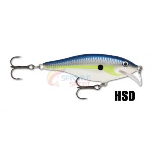 Воблер  RAPALA SCATTER RAP SHAD плавающий,  5см,  5гр, 1,5-2,1м