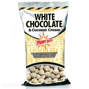 Карповая приманка  DYNAMITE BAITS бойлы тонущие 1 кг 15 мм White Chocolate & Coconut Cream