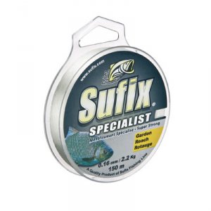 Леска монофильная  SUFIX SPECIALIST ROACH Clear 150м 0.10мм