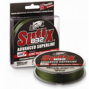 Плетеный шнур Shimano SUFIX 832 BRAID GREEN (зеленый) 120м (оригинал)