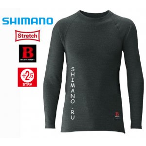 термобелье  SHIMANO BREATH HYPER THICK (теплое) IN-020K Фуфайка L (M)