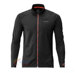 Футболка Shimano MS Full Zip Shirt (long sleeve) SH-001N Черный