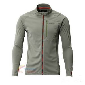 Футболка Shimano MS Full Zip Shirt (long sleeve) SH-001N Серый Хаки